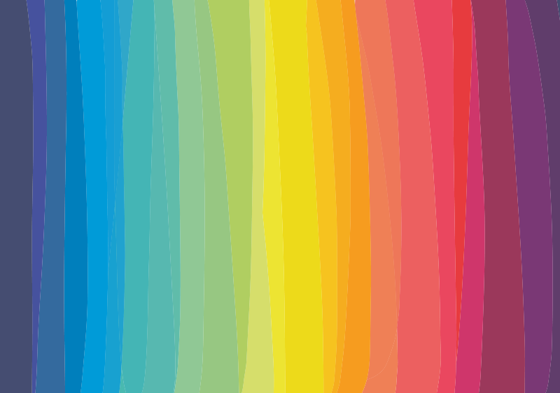 Fargerike gradientstriper Vinyl teppe striper - Tenstickers