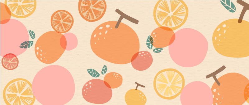 Myk sitrusdesign vinyl teppe kjøkken - Tenstickers