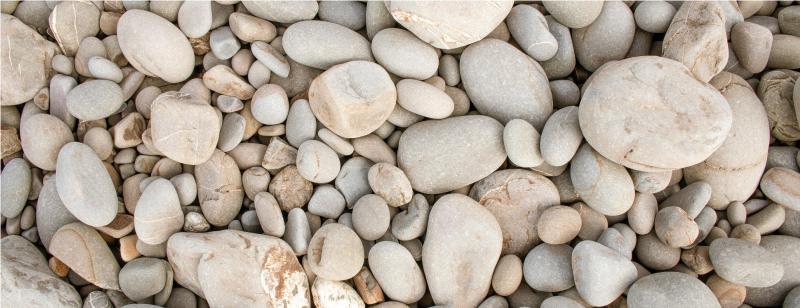 Hvite små steiner kjøkken vinylteppe - Tenstickers