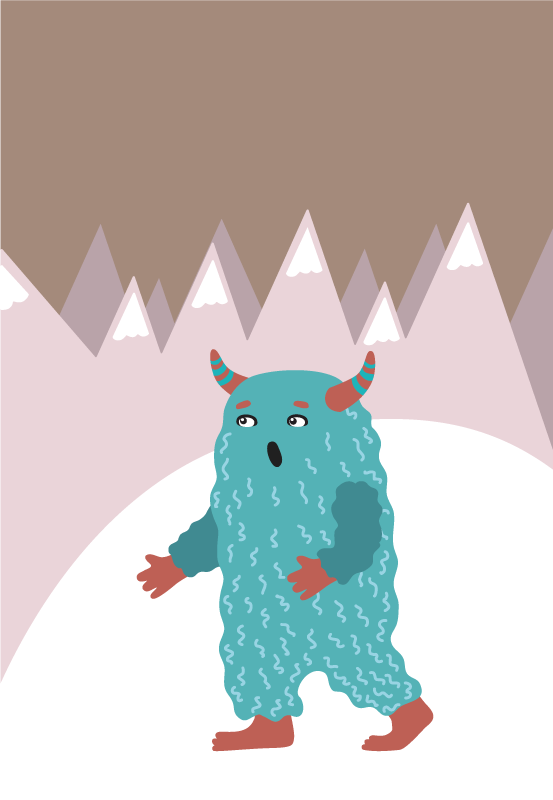 Nordisk monsterkarakter Vinyl teppe flere barn - Tenstickers