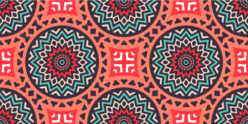 Meksikanske folklorpynt kjøkken vinyl teppe - Tenstickers