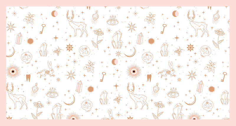 Hjort og stjerner vinylteppe - Tenstickers