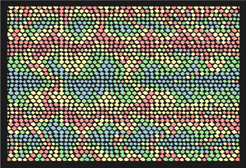 Fargerikt sirkelmønster vinyl teppe tekstur - Tenstickers