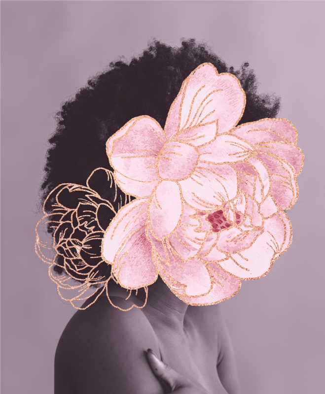 Grasiøs botanisk silhuett vinyl teppe stue - Tenstickers