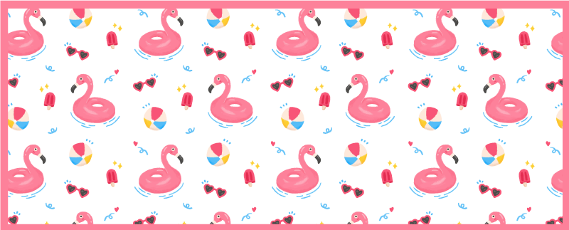 Kule flamingo mønster kjøkken gulvfliser - Tenstickers