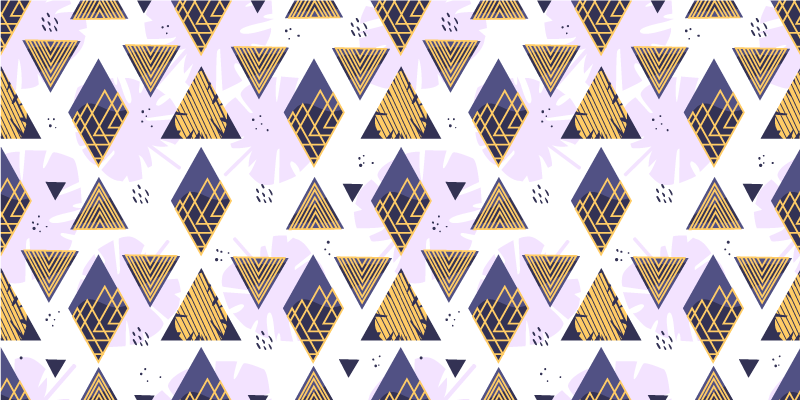 Trekantet marmormotiv vinyl teppe geometrisk - Tenstickers