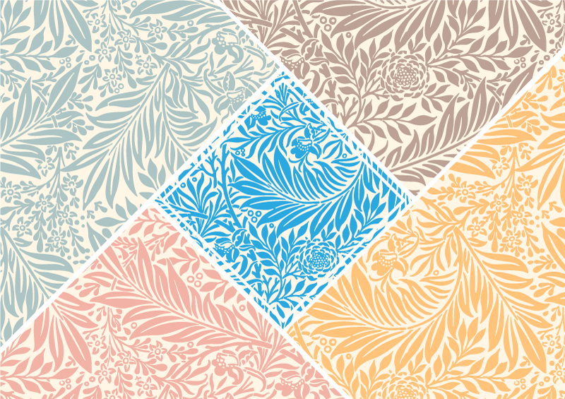 Blomstermønster vinyl teppe kjøkken - Tenstickers