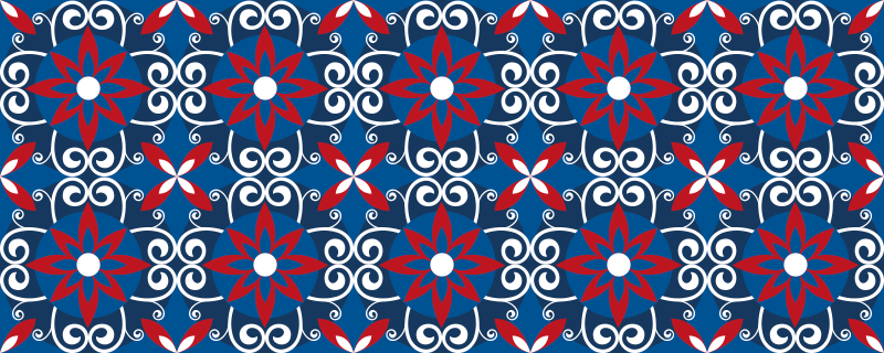 Fleur de lis beija fliseteppe - Tenstickers