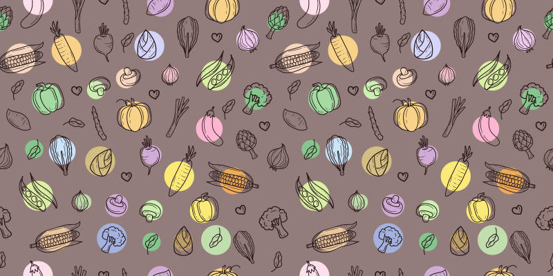 Brune grønnsaker kjøkkenfliser - Tenstickers