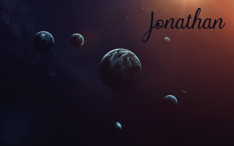 Solsystem personlig vinyl teppe - Tenstickers