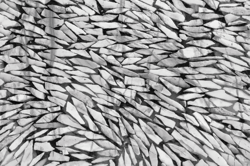 Grått realistisk mønster Vinyl teppe steiner - Tenstickers