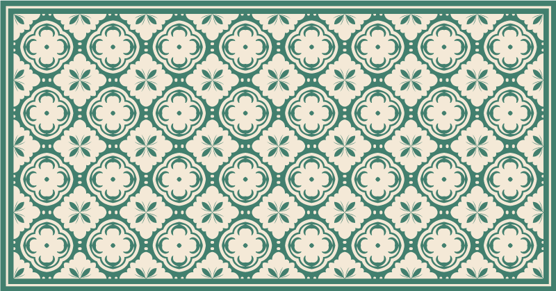 Kina cup area vintage vinyl teppe - Tenstickers