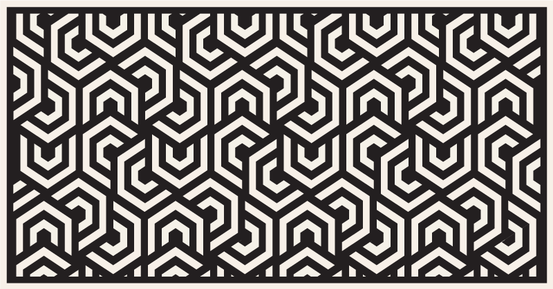 Vintage hypnotisk vinyl gulvteppe - Tenstickers