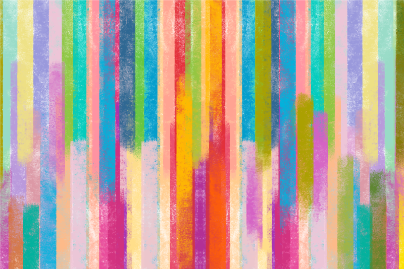 Flerfarget strøk mosaikk vinyl teppe - Tenstickers