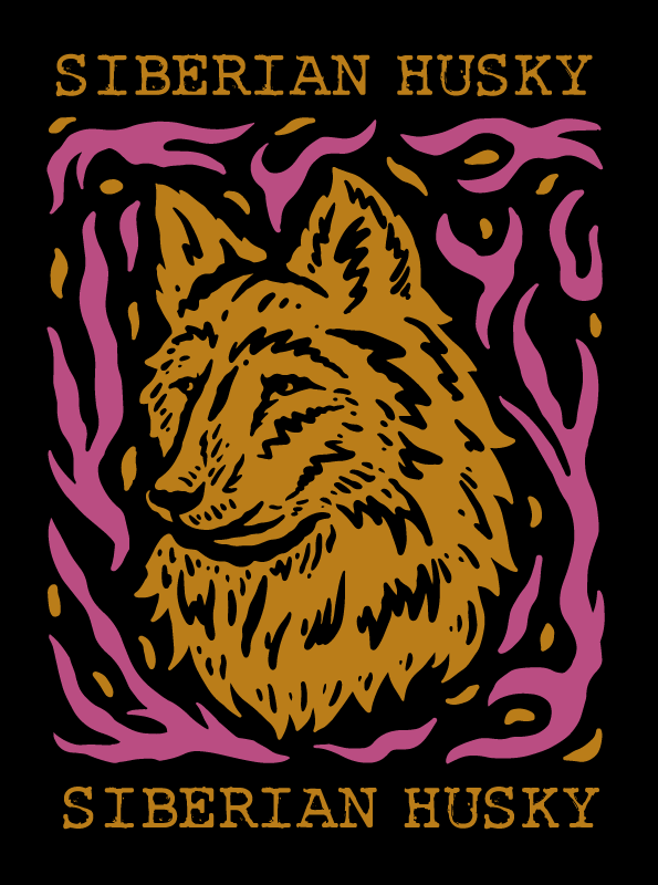 Ulv med navn personlig vinylmatte - Tenstickers