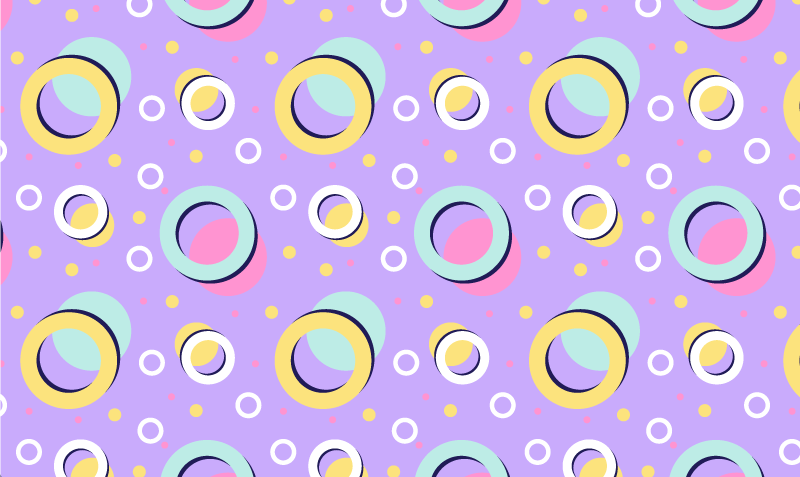 Fargerike sirkler barn vinyl teppe - Tenstickers