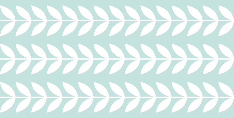 Bladgrønt mønster vinyl teppe natur - Tenstickers