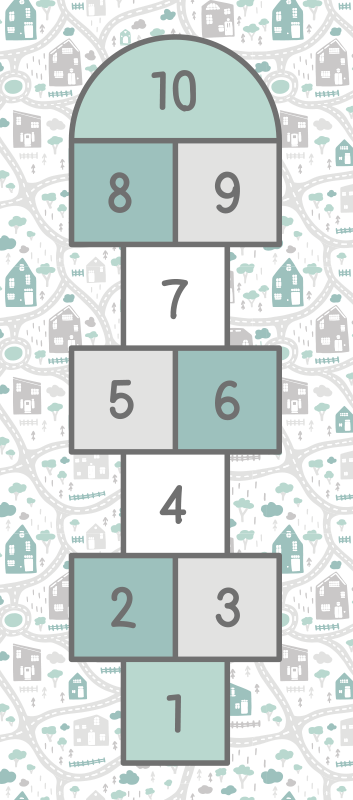 Spill bakken design for barn spill vinyl teppe - Tenstickers