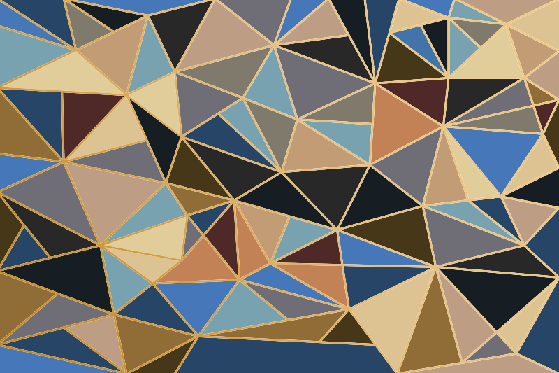 Geometriske flerfargede mosaikkfliser i mosaikk - Tenstickers