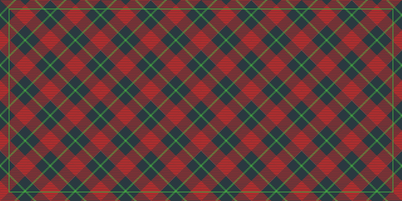 Skotsk tartan vintage vinyl teppe - Tenstickers