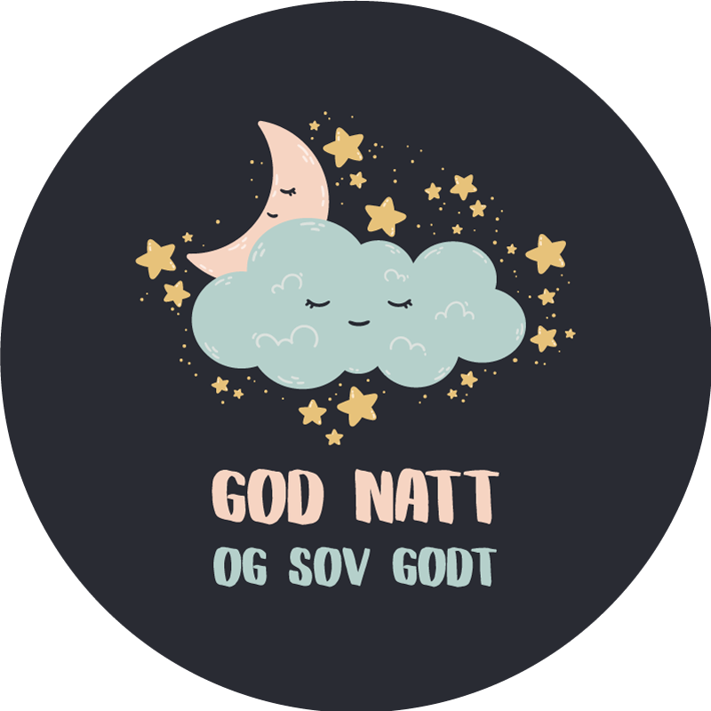 God natt og sove godt sitat tilpasset vinyl teppe - Tenstickers