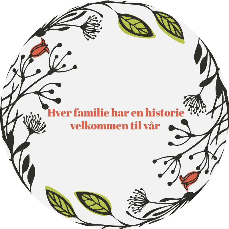 Velkommen til vår familiehistorie vinyl teppe - Tenstickers