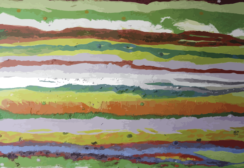 Livlige malte farger Vinyl teppe striper - Tenstickers