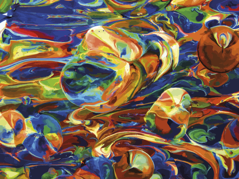 Fargerike virveleffekter tekstur vinyl teppe - Tenstickers