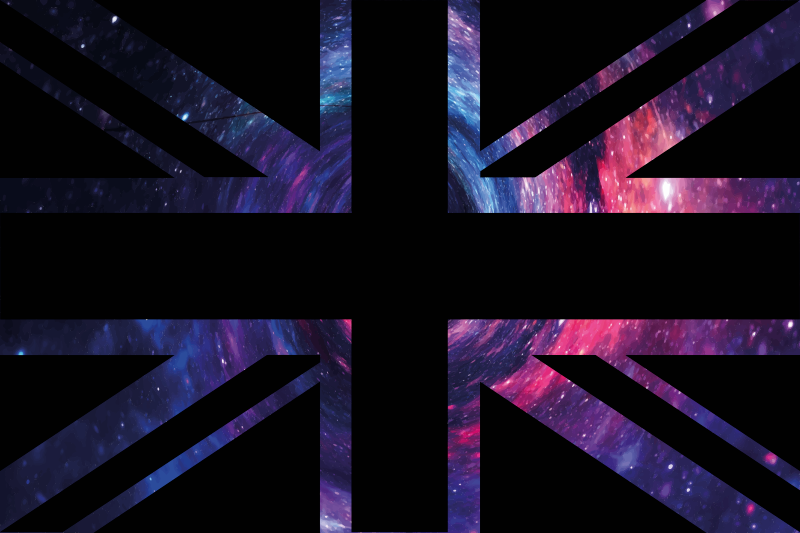 Galaxy uk flag ungdoms vinyl teppe - Tenstickers