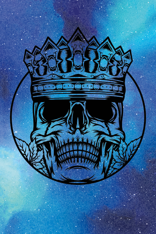 Kongelig hodeskallekunst vinyl teppe tekstur - Tenstickers