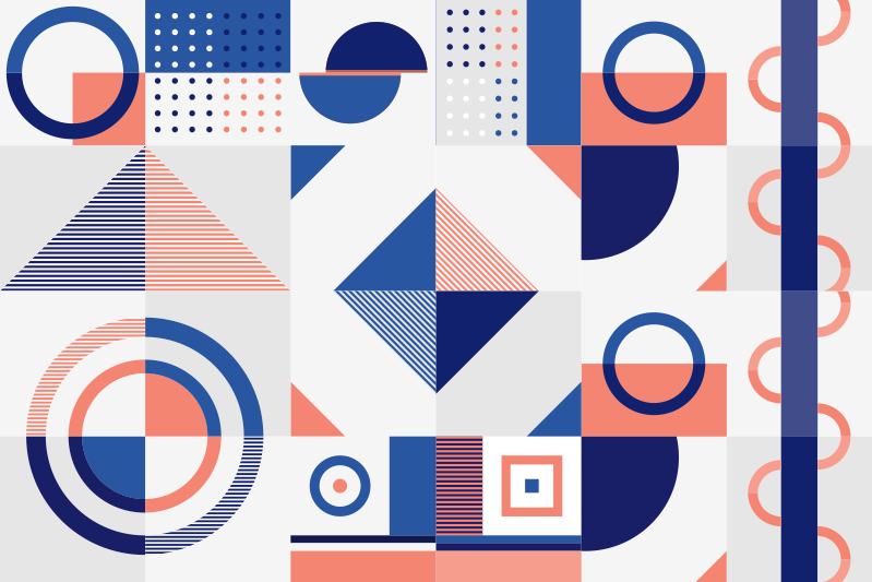 Skandinaviske geometriske mønster geometriske vinyl teppe - Tenstickers