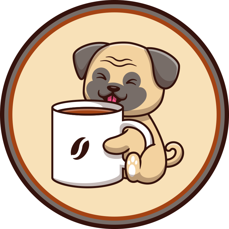 Kaffemops animalsk vinyl teppe - Tenstickers