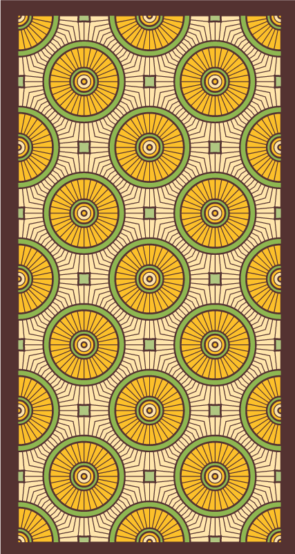 Tabriz area vinyl teppe mosaikk gulvfliser - Tenstickers