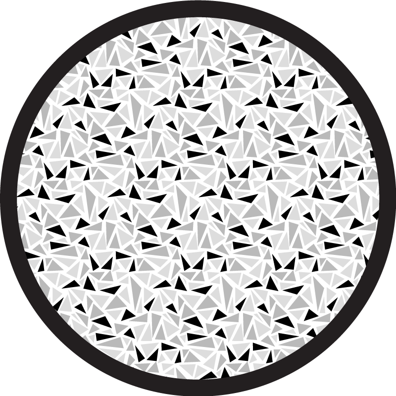 Svarte og grå trekanter vinyl teppe geometrisk - Tenstickers