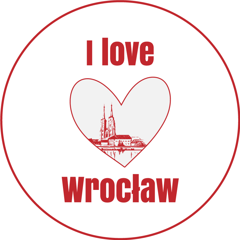Jeg elsker wrocław tilpasset vinylmatte - Tenstickers
