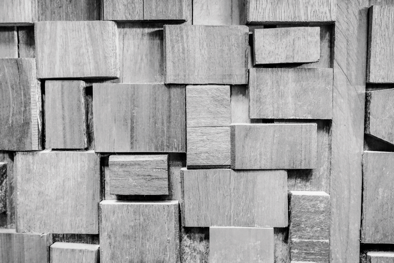 Teksturerte blokker vinyl teppe tre - Tenstickers