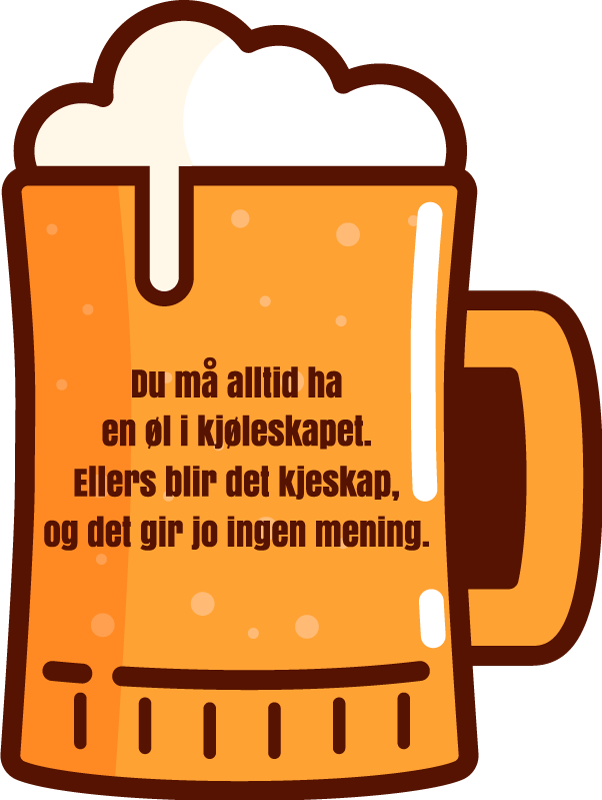 Alltid må ha øl tilpasset vinyl teppe - Tenstickers