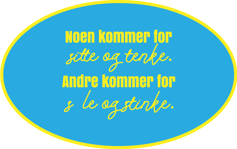 Sitte og tenke, le og stinke sitat vinylteppe - Tenstickers