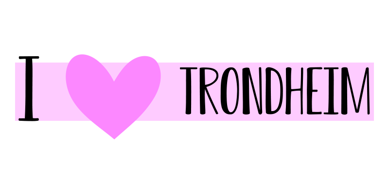 Jeg elsker trondheim city heart nordisk vinyl teppe - Tenstickers