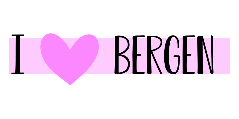 Jeg elsker bergen rosa nordisk vinyl teppe - Tenstickers