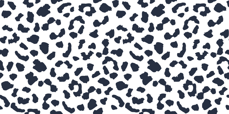 Hvitt leopardhud vinyl teppe - Tenstickers