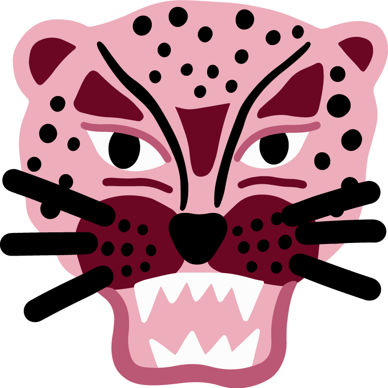 Voldsomt leopardhode Vinyl teppe flere barn - Tenstickers