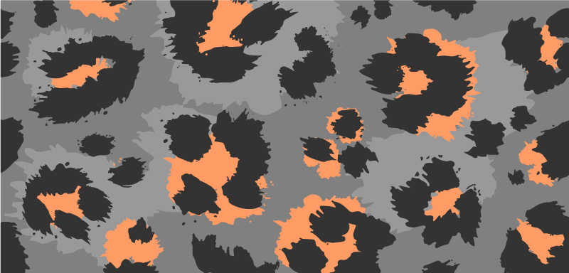 Grått leopardhud dyretrykk vinyl teppe - Tenstickers