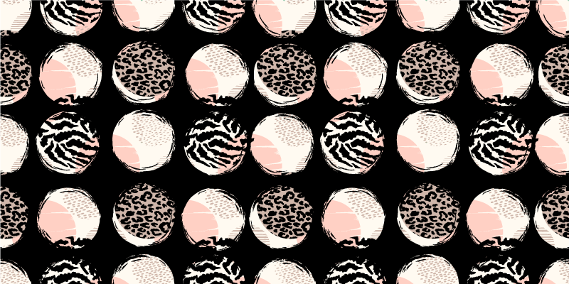 Abstrakt geometrisk leopardmønster dyreteppe - Tenstickers