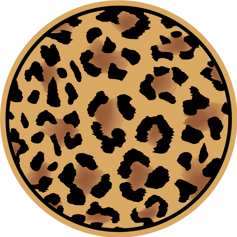 Vill leopardmønster vinyl teppe dyreavtrykk - Tenstickers