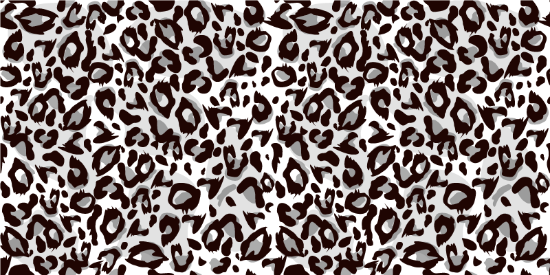 Svart leopard dyretrykk vinyl teppe - Tenstickers