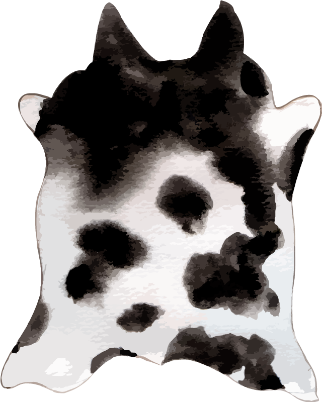 Western cow animal print vinyl teppe - Tenstickers