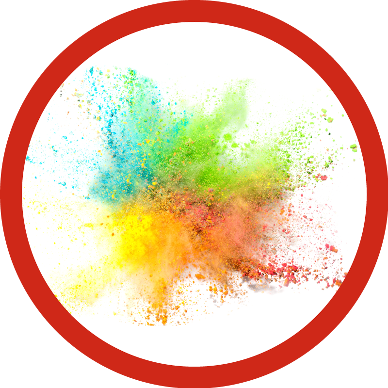 Pulvermaling fargerikt soveromteppe - Tenstickers