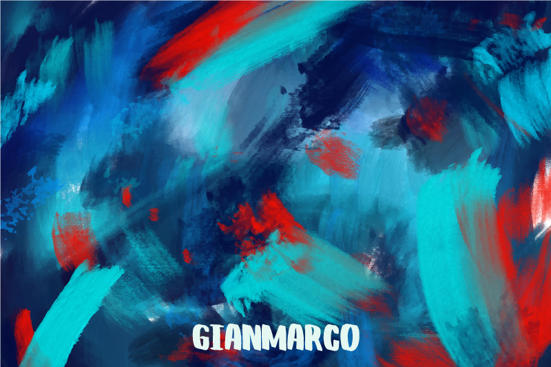 Abstrakt fargeeksplosjon vinyl teppe med navn - Tenstickers