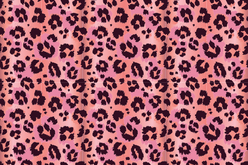 vinyl teppe med rosa leopard dyreprint - Tenstickers